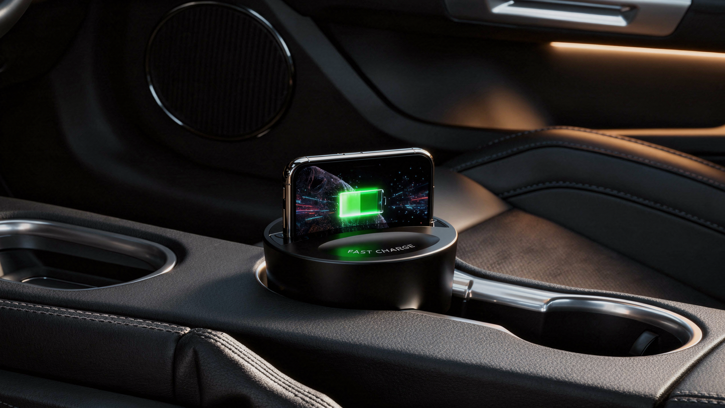 CarCharge Cup - Kabelloses Ladegerät für Samsung und Apple
