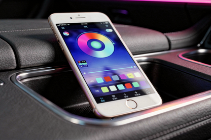 Lampe d'ambiance pour l'intérieur de la voiture 64 couleurs optiques